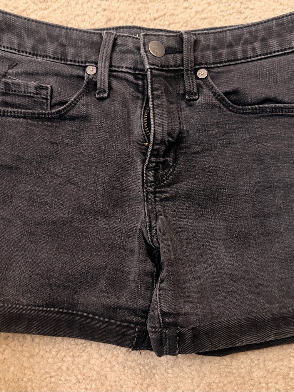 Women's Black Denim Jean Shorts - Classic Five-Pocket Style
